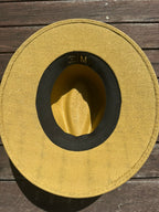 Hard Brim Camel Jute Straw Sun Hat