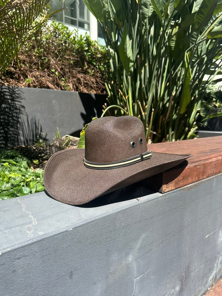 El Rancho Extra Wide Brim Yute Straw Outback Hat