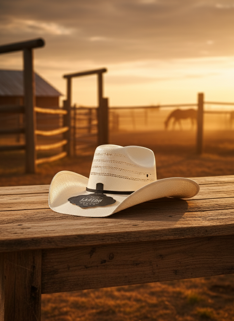 50X El Rodeo Outback Straw Perforated  Cowboy Hat