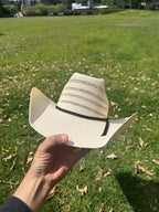 50X El Rodeo Bangora Straw Perforated Cowboy Hat
