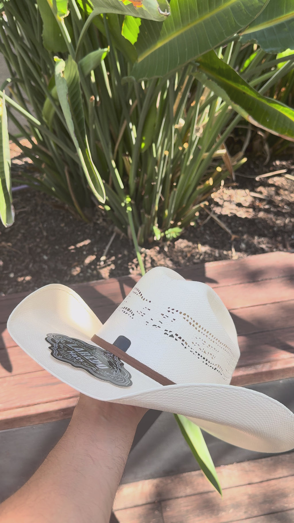 50X El Rodeo Bangora Straw Perforated Cowboy Hat Brown Band